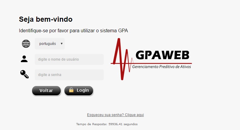 Tela do GPA WEB